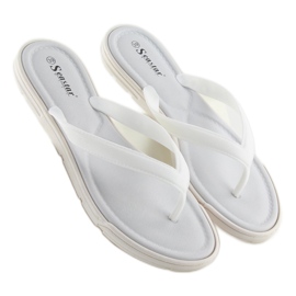 Tongs blanches pour femme CK41P Blanc 2