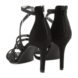 Sandales noires à talons 118-15 noir le noir 1