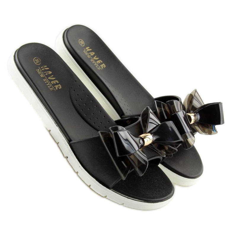 KM118 Noir Chaussons Meliski noirs 2