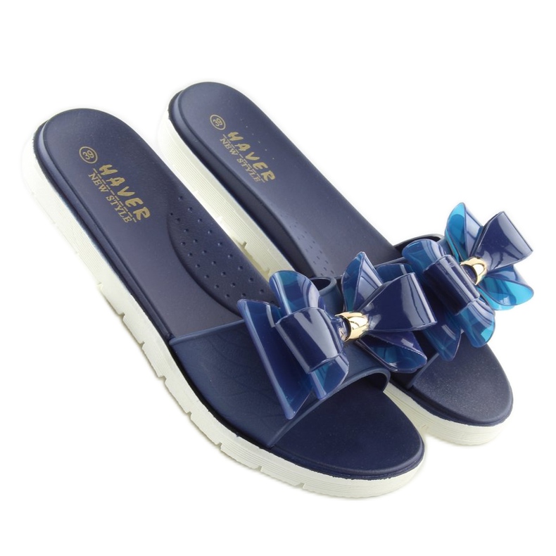 Chaussons meliski bleu KM118 marine bleu marin 2 Chaussons meliski bleu KM118 marine bleu marin 2