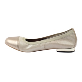 Ballerines femme élastique Gamis 1402 or d'or 2