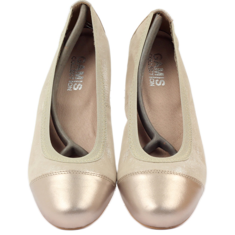 Ballerines femme élastique Gamis 1402 or doré 4