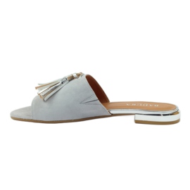 Chaussons à franges Badura 5133 gris 2