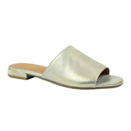 Élégantes pantoufles dorées Badura 5155 1