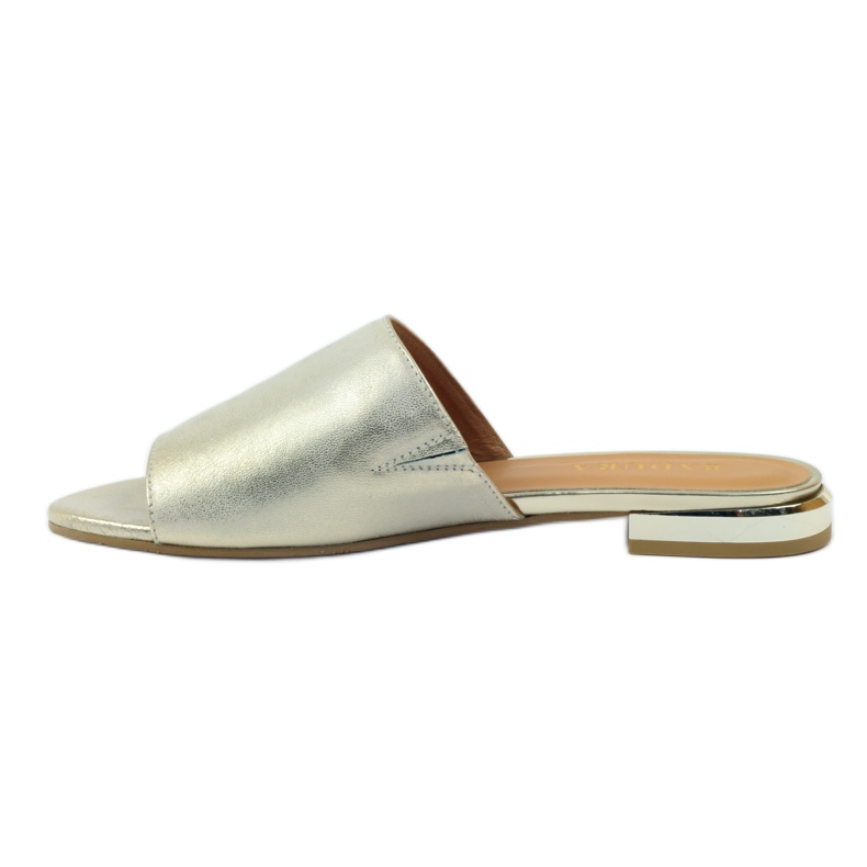 Élégantes pantoufles dorées Badura 5155 2