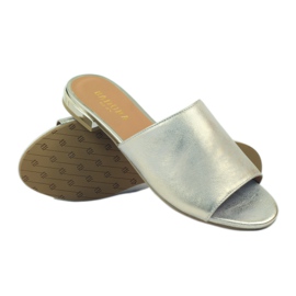Élégantes pantoufles dorées Badura 5155 d'or 3