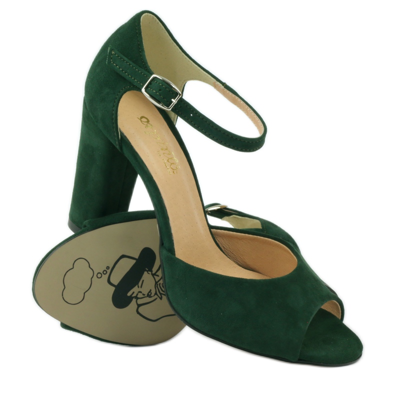 ESPINTO 246 sandales vertes rouge 3