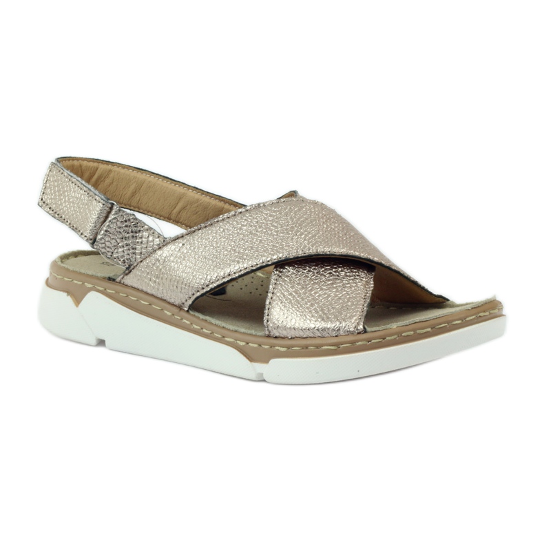 Filippo Sandales velcro dorées confortables 1