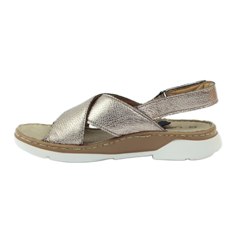 Filippo Sandales velcro dorées confortables 2