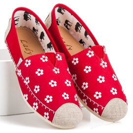 L. Day Espadrilles rouges à fleurs 3