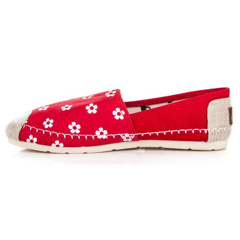 L. Day Espadrilles rouges à fleurs 1