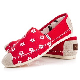 L. Day Espadrilles rouges à fleurs 2
