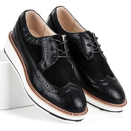Super Me Chaussures à lacets noires 1
