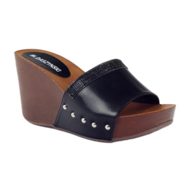 M.Daszyński Chaussons compensés Daszyński avec zircone cubique noir 1