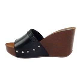 M.Daszyński Chaussons compensés Daszyński avec zircone cubique noir 2