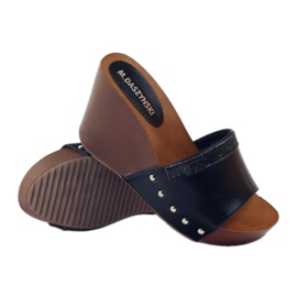 M.Daszyński Chaussons compensés Daszyński avec zircone cubique le noir 3