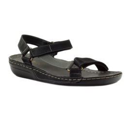 M.Daszyński Sandales Jesus, semelle intérieure en cuir noir le noir 1