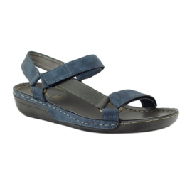 M.Daszyński Sandales Jesus, une semelle intérieure en cuir bleu 1