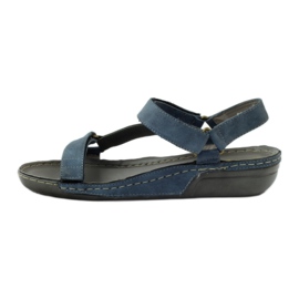 M.Daszyński Sandales Jesus, une semelle intérieure en cuir bleu 2