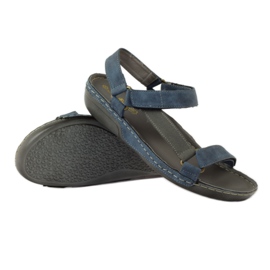 M.Daszyński Sandales Jesus, une semelle intérieure en cuir bleu 3