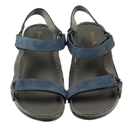 M.Daszyński Sandales Jesus, une semelle intérieure en cuir bleu 4