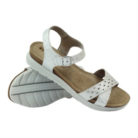 Sandales en cuir Inblu 038 insert argenté gris 3
