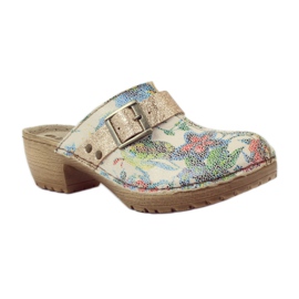 Sabots à fleurs Inblu BL02 brun jaune multicolore 1
