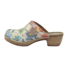 Sabots à fleurs Inblu BL02 brun jaune multicolore 2
