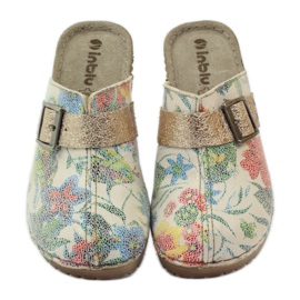 Sabots à fleurs Inblu BL02 brun jaune multicolore 4