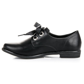Anesia Paris Chaussures à ruban le noir 1