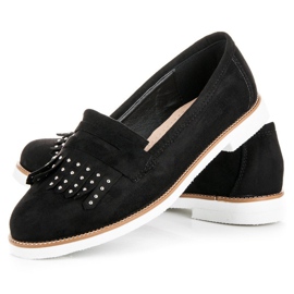 Sixth Sense Mocassins en daim noirs le noir 2