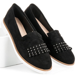 Sixth Sense Mocassins en daim noirs le noir 3