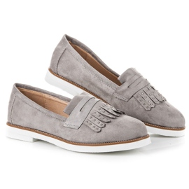 Sixth Sense Mocassins en daim gris 2