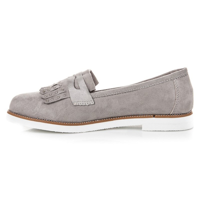 Sixth Sense Mocassins en daim gris 1