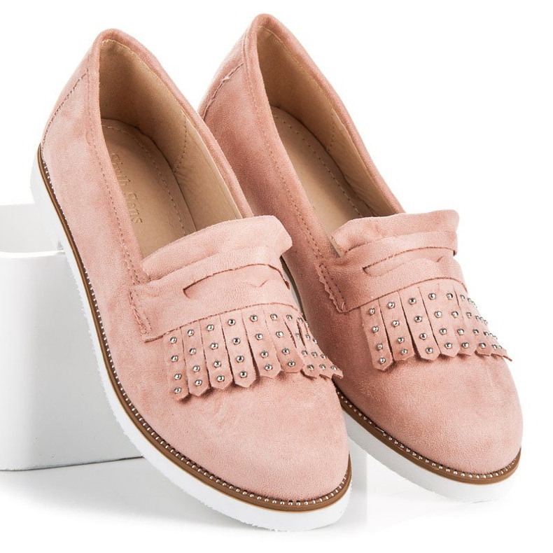 Sixth Sense Mocassins en daim rose 2