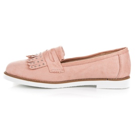 Sixth Sense Mocassins en daim rose 3