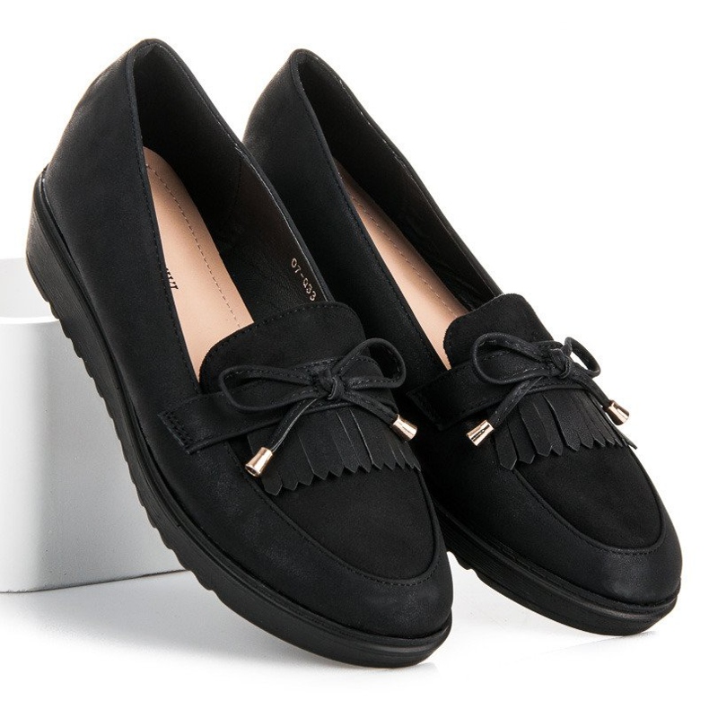 Queen Vivi Mocassins à la mode pour le printemps noir 1