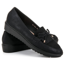 Queen Vivi Mocassins à la mode pour le printemps le noir 2