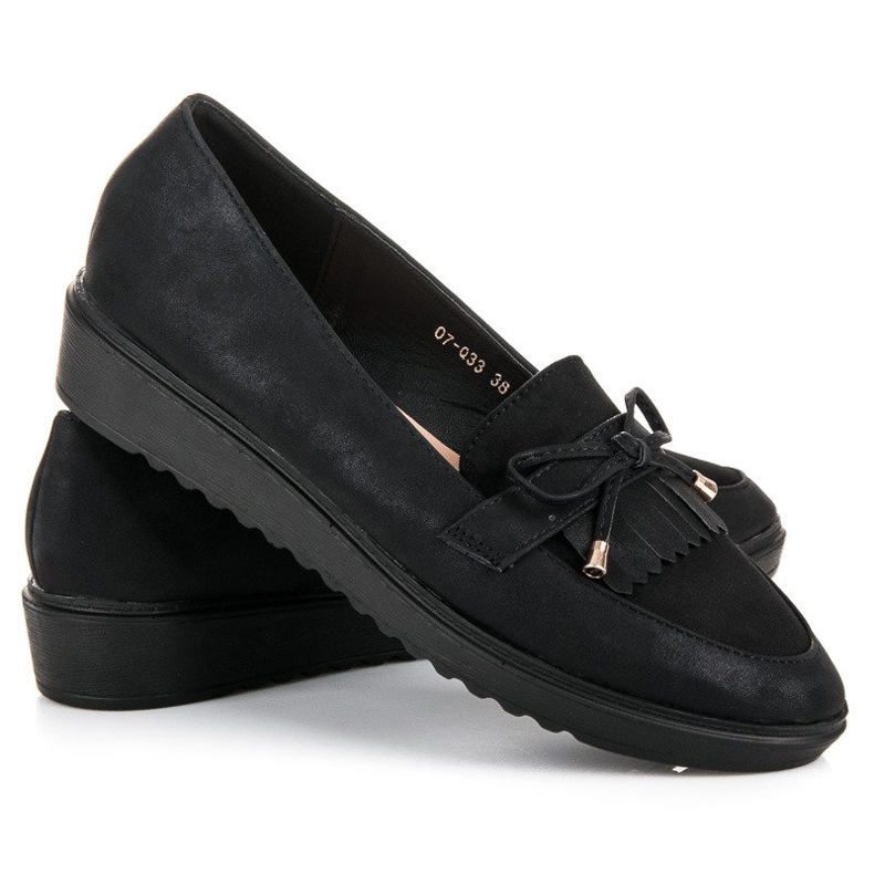 Queen Vivi Mocassins à la mode pour le printemps noir 2
