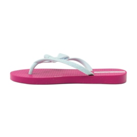 Tongs à paillettes avec nœud Ipanema rose gris 2