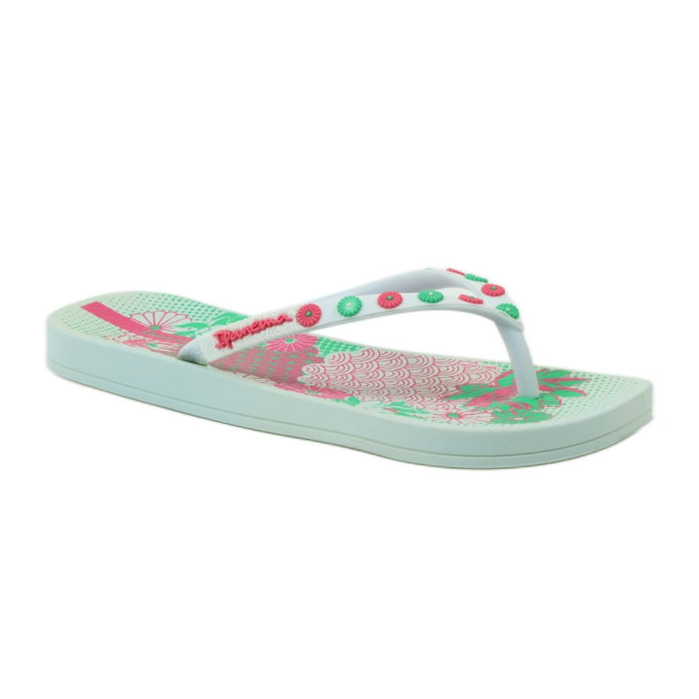 Ipanema 82387 tongs fleuries rose vert blanche 1
