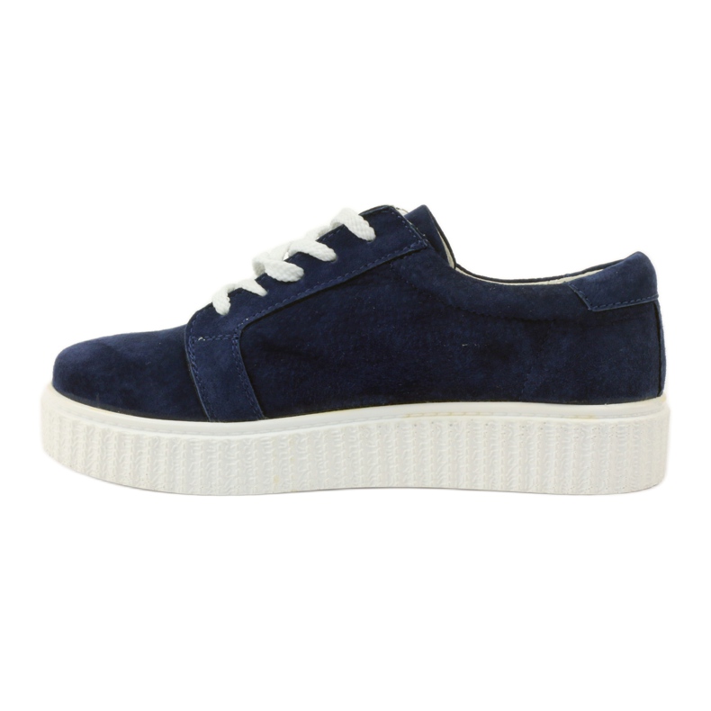 Chaussures Creepers en cuir Filippo 036 bleu marin 2
