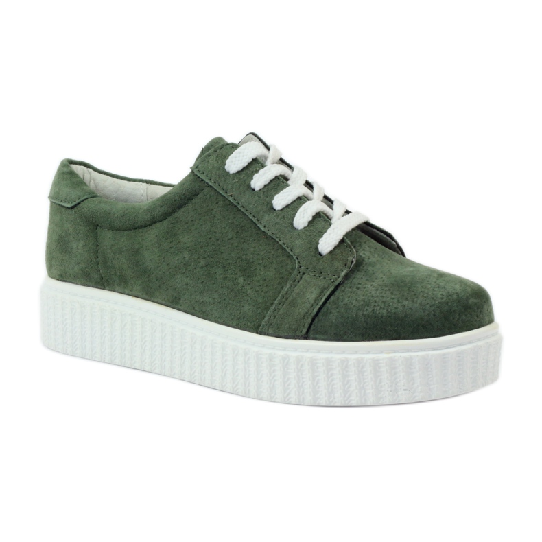 Chaussures Creepers en cuir Filippo 036 vert 1 Chaussures Creepers en cuir Filippo 036 vert 1