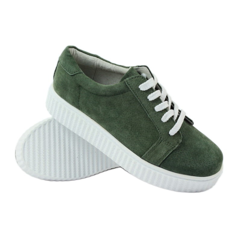 Chaussures Creepers en cuir Filippo 036 vert 3 Chaussures Creepers en cuir Filippo 036 vert 3