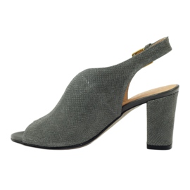 Espinto Sandales en cuir pour femmes 248 Cobra gris 2