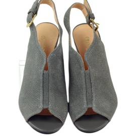 Espinto Sandales en cuir pour femmes 248 Cobra gris 4