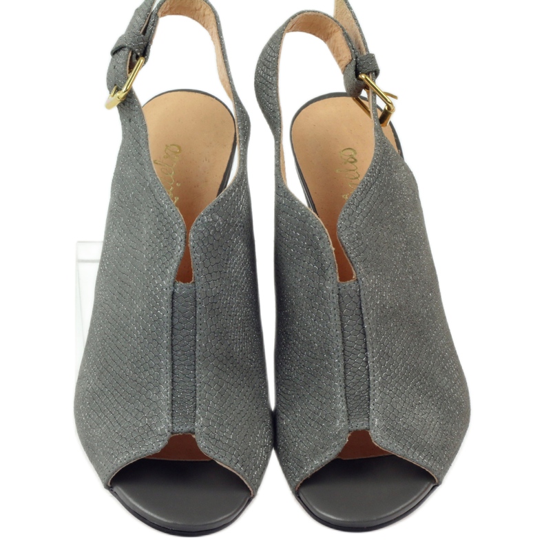 Espinto Sandales en cuir pour femmes 248 Cobra gris 4