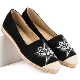 Sweet Shoes Espadrilles en daim noir 1