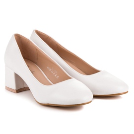 Renda Escarpins blancs à petits talons 1