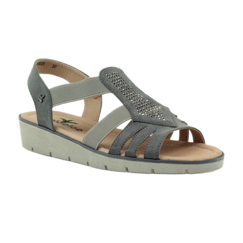 Sandales super confortables avec des paillettes Aloeloe gris 1